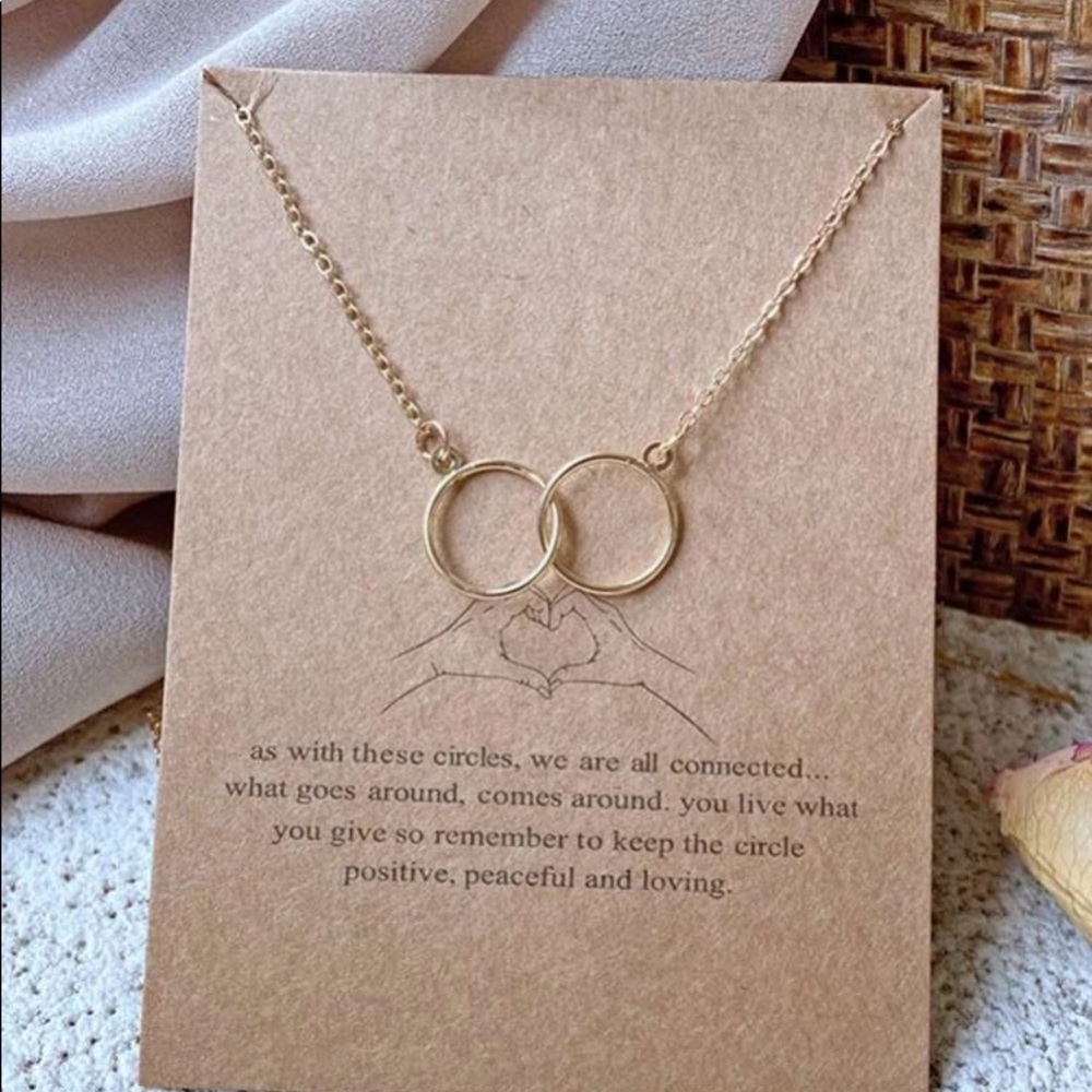 Peaceful love circle necklace